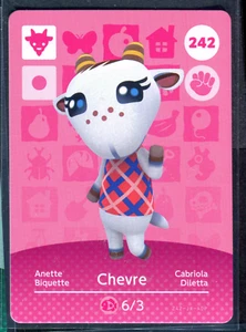 Chevre 242 6/3 Nintendo Animal Crossing Amiibo Card EU Authentic NEW Mint NM+ - Bild 1 von 2