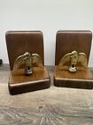 Vintage Cornwall Wood Products So. Dark Wood American Eagle Bookends