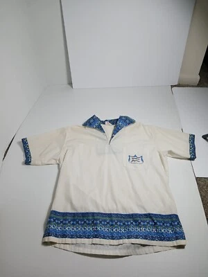 Vintage Volcanic Fashions Hawaii Jaycees V Neck Floral Hawaiian Shirt Size L E16 - Image 1 of 4