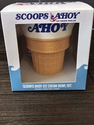 Stranger Things Scoops Ahoy Ice Cream Bowl Set - Image 1 of 4