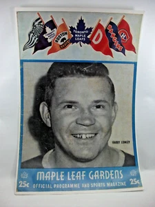 Maple Leaf Gardens Blown Up Program Cover Harry Lumley 18" X 12" Toronto Rolled - Picture 1 of 5