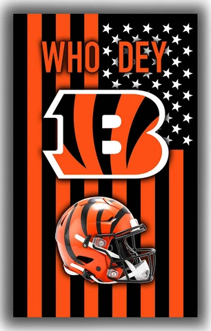 Cincinnati Bengals Football Team Helmet Flag 90x150cm3x5ft WHO DEY Banner Cover