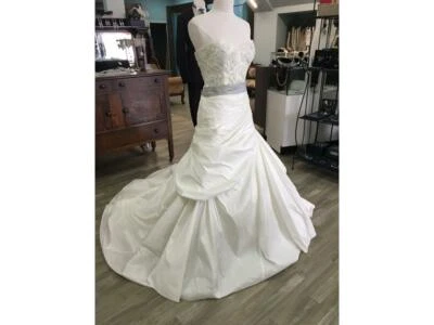 New Wedding Dress, Joli Size 2, Reg $1599, Lace A-Line & DUSTY BLUE! - Image 1 of 4