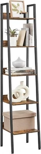 VASAGLE 5 Tier Shelf Ladder Bookcase Storage Stand Office Living Room Bedroom - Picture 1 of 12