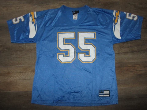 San Diego Chargers Junior Seau Adidas NFL Football Jersey L Team Vintage Rare Cover
