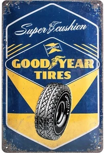 Goodyear Tires Super Cushion embossed metal sign 300mm x 200mm (na) - Picture 1 of 1