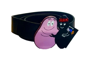 Barbapapa - Cintura in similpelle nera con Barbapapa e Barbamamma - Imagen 1 de 4