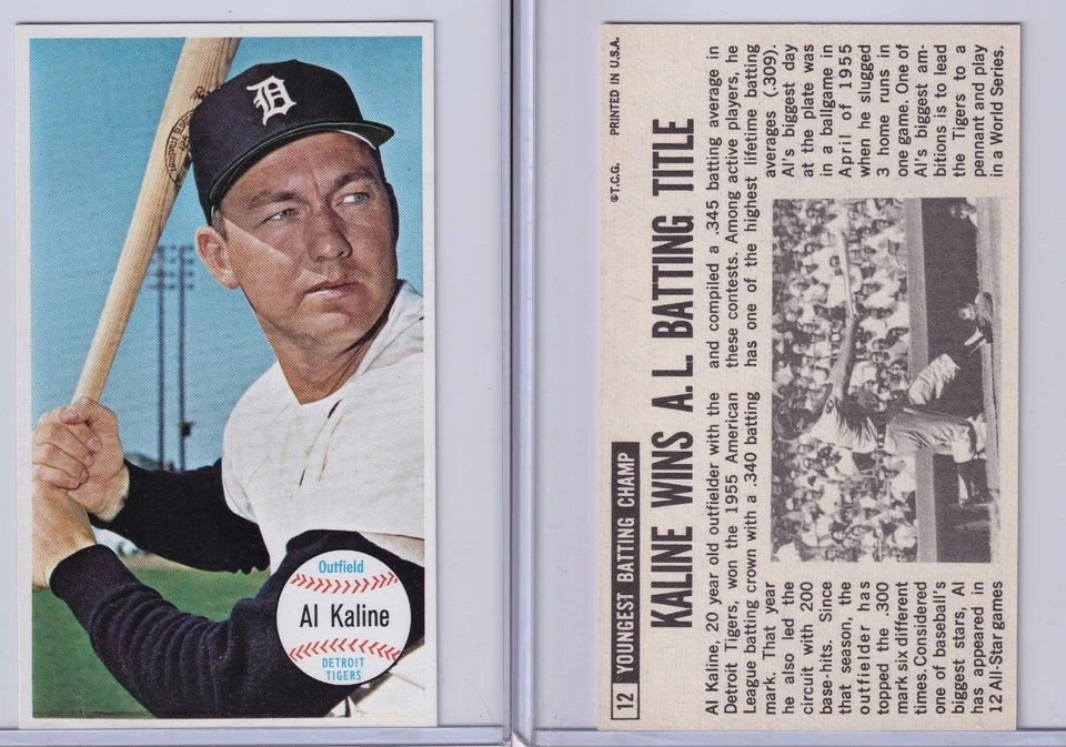 Tarjeta de béisbol 1964 Topps Giants # 12 Al Kaline Detroit Tigers DE CASI NUEVA+ Foto 1 de 1