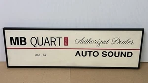 MB Quart Auto Sound Authorized Dealer Wall Sign 24" Wide Vintage Metal Frame - Picture 1 of 10