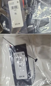 Lotto 2 magliette Tommy Hilfiger uomo XL Core Flag girocollo BIANCO E NERO nuove con etichette - Foto 1 di 6