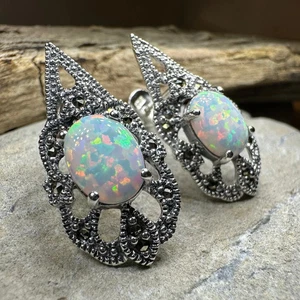 Love Knot Opal Earrings - Picture 1 of 7