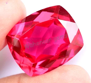 55.75 Ct Natural Blood Red Ruby Cushion Certified Mozambique Stunning Gemstone - Picture 1 of 6