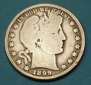1899-o BARBER HALF DOLLAR - SILVER - Picture 1 of 2