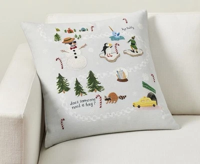 Pottery Barn Elf Printed Pillow Cover New with tag 20 inch Buddy the Elf - Image 1 of 4