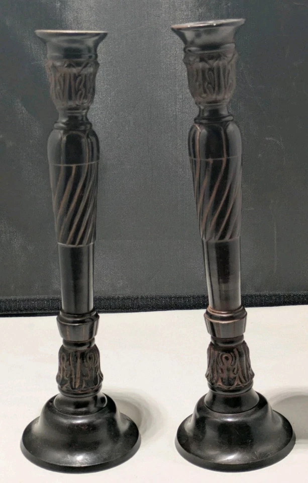 Southern Living GARRITY HOUSE Candle Stick Holder 15 in Tall Set of Two LNC - Image 1 of 4