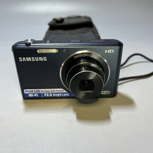 Samsung DualView DV150F 16.2MP Digital Camera - Cobalt Black + 32 GB Memory Card - Picture 1 of 14