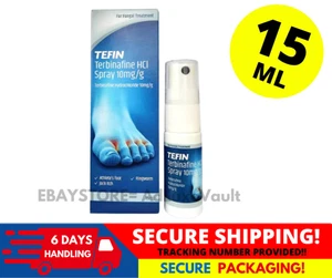 Tefin Terbinafine HCI Spray 10mg/g 15ml Fungal Treatment - Picture 1 of 6