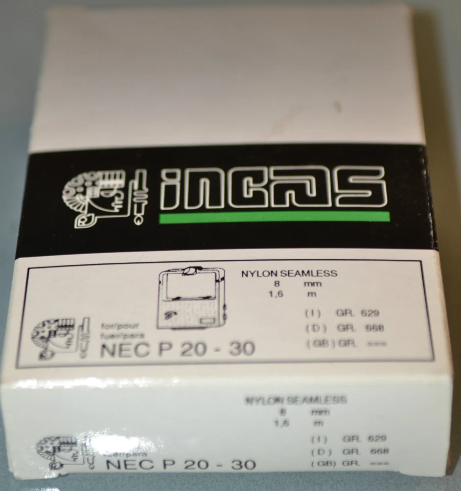 (PRL) INCAS NEC P20 P 20 P30 INK RIBBON PRINT CARTRIDGE PHOTO PAPER CARTA FOTO - Image 1 of 1