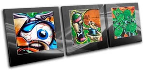 Abstract Funky Graffiti CANVAS WALL ART Picture Print VA - Imagen 1 de 1