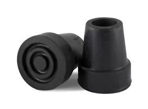Medical Supply Replacement Rubber Cane Tips with Metal Washer for 3/4" in Black - Picture 1 of 2