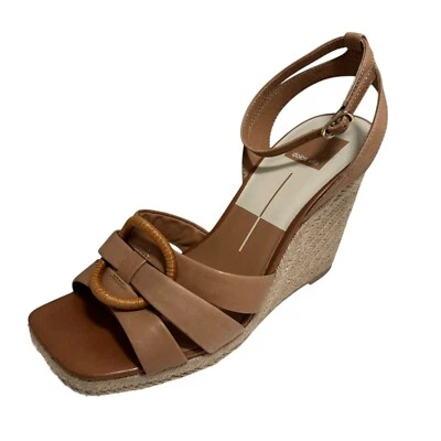 Sandalias Dolce Vita para mujer color tostado cuña punta cuadrada talla 9,5 ¡Súper lindas! Foto 1 de 4