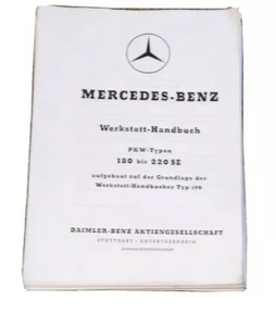 Workshop Manual Mercedes Benz Car Types 180-220 SE - Picture 1 of 3