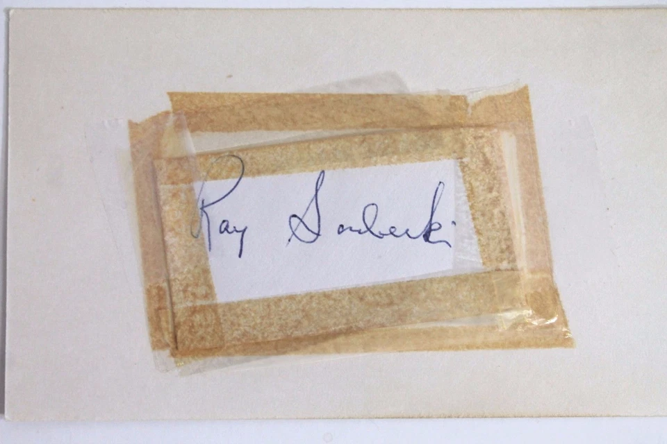 Ray Sadecki (d.2014) Cardinals Giants Cut Autographed 3x5 Index Card Signed 16B - Image 1 of 1