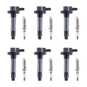 6X Ignition Coil+Spark Plug Pack For 2008-2016 Ford Taurus Edge 3.5L 3.7L UF553 - Picture 1 of 10