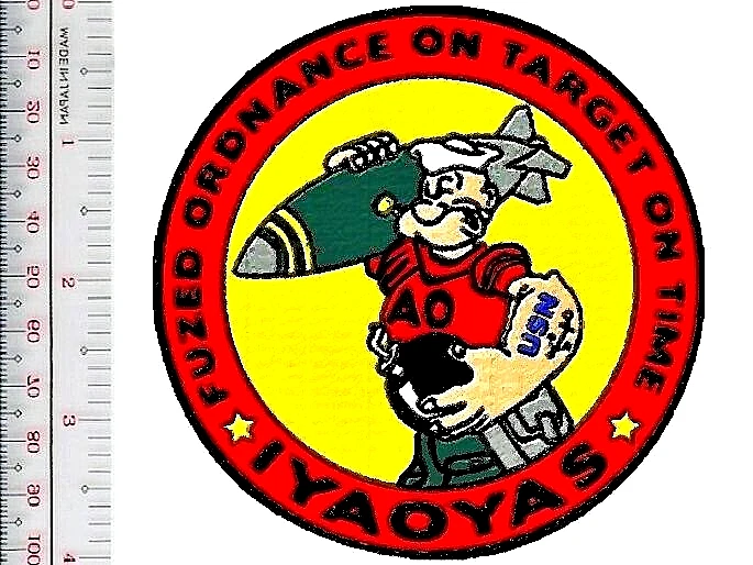 US Navy USN Naval Aviation Ordnance 'ORDIE' IYAOYAS Popeye Red Shirt NO TARIFF - Image 1 of 1