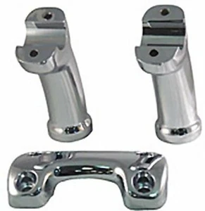 Elevadores de manillar cromo 1"" 4 1/2"" de alto harley fxst 1997-up fxd 1997-05 y aduanas - Imagen 1 de 1