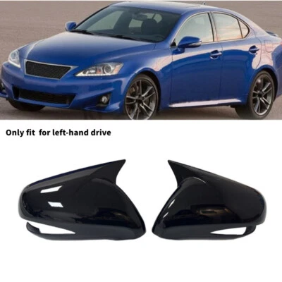 Tapa superpuesta de cubierta de espejo lateral ABS negra para Lexus IS IS250 IS350 IS F 2006-2012 Foto 1 de 4