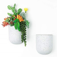 6 3/4 Inches Primitive Galvanized Half Round Bucket Wall Planters 6 3/4 Inches Primitive Galvanized Half Round Bucket Wall Planters