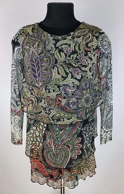Desigual Womens Long Sleeve Multilayer Dress Size M - Image 1 of 4