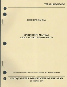 Historisches Buch für Operatoren für Armeemodell RU-21H (GR-V) - Bild 1 von 1