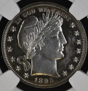 1895 NGC PR65 BARBER HALF DOLLAR - Picture 1 of 3