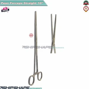 10" / 25cm Rochester-Pean Forceps Straight Surgical Hemostat Tattoo Piercing CE - Bild 1 von 6
