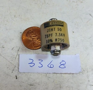 ¡Nuevo! Jennings J1HT50 75pF 7.5KV N750 ¡Condensador de pomo de puerta de cerámica! - Imagen 1 de 5
