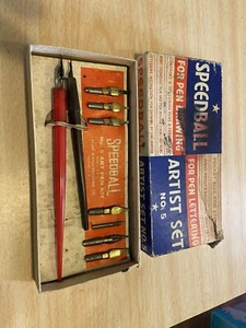 Kit de bolígrafo artístico Speedball No.5 vintage - Imagen 1 de 3