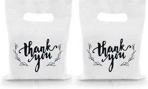 100PCS Small Thank You Merchandise Bags Plastic Goodie Bags Party Favor Bags for - Picture 1 of 2