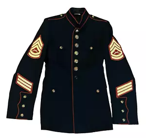 35S USMC US Marine Corp elegante blaue Jacke Mantel DSCP Krone Kleidung Uniform gebraucht, in einwandfreiem Zustand - Bild 1 von 12