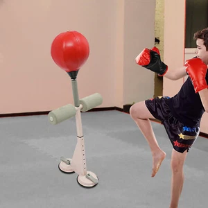 Dual Suction Cup Boxing Training Ball Floor Mount Non-slip 6 Adjustable Gears - Foto 1 di 17