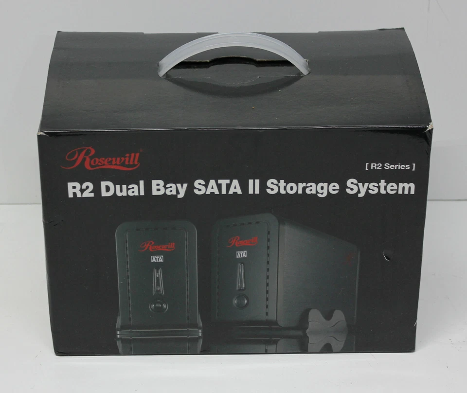 Rosewill 3.5 Dual-Bay Enclosure R2-JBOD SATA II Storage System w/ Box - Image 1 of 2