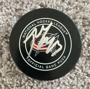 Johnny Gaudreau #13 SIGNED Columbus Blue Jackets NHL Official Game Puck - COA