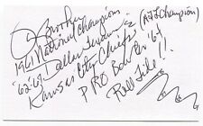 Tommy Brooker Signed 3x5 Index Card Autographed 1961 Alabama National Champions