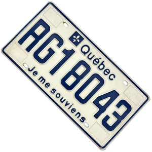 Remolque con matrícula Quebec Canadá RG18043 Je Me Souviens decoración de garaje hombre cueva - Imagen 1 de 3