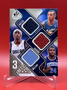 Paul Millsap Caron Butler 2009-10 Upper Deck SP Game Used 3 Star Swatches Howard - Picture 1 of 5
