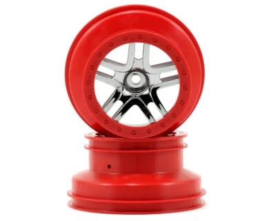 Traxxas Felgen SCT SS Chrom rot vorne 12mm TRX5876A Ford F-150 Raptor, Nitro ... - Bild 1 von 2