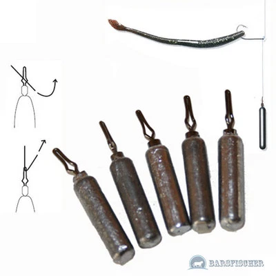 5 x DROP SHOT FINESSE STABBLEI BLEI 4-35gr MIT DO-IT WIRBEL, LANG, DROPSHOT LEAD