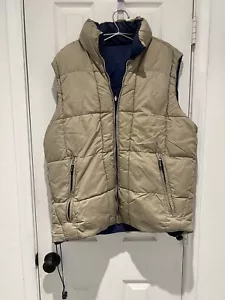 Avalon Sport Reversible Puffer Vest Tan/Blue RN 99007 - Picture 1 of 6