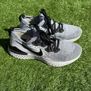 Nike Epic React Flyknit 2 Damenschuhe Größe 9 BQ8927-102 weiß schwarz platin - Bild 1 von 8